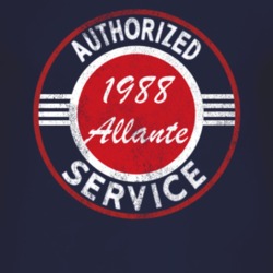 Authorized Service 1988 Cadillac Allante Distressed Look Dark T Shirt