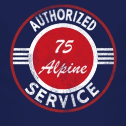 Authorized Service 1975 Chrysler Alpine Distressed Look Dark T Shirt