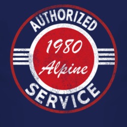 Authorized Service 1980 Chrysler Alpine Distressed Look Dark T Shirt