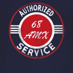 Authorized Service 1968 AMC AMX Distressed Look Dark T Shirt
