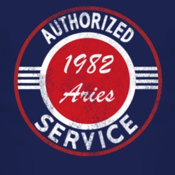 Authorized Service 1982 Dodge Aries Distressed Look Dark T Shirt