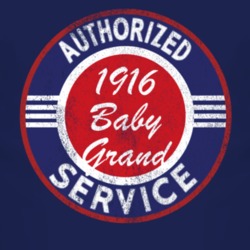 Authorized Service 1916 Chevy Baby Grand Distressed Look Dark T Shirt