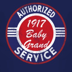 Authorized Service 1917 Chevy Baby Grand Distressed Look Dark T Shirt