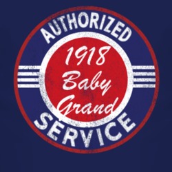 Authorized Service 1918 Chevy Baby Grand Distressed Look Dark T Shirt