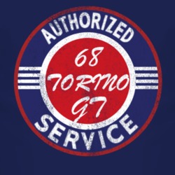 Authorized Service 1968  TORINO GT Distressed Look Dark T Shirt