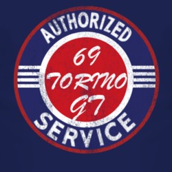 Authorized Service 1969  TORINO GT Distressed Look Dark T Shirt