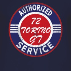 Authorized Service 1972  TORINO GT Distressed Look Dark T Shirt