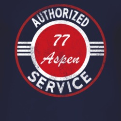 Authorized Service 1977 Dodge Aspen Distressed Look Dark T Shirt