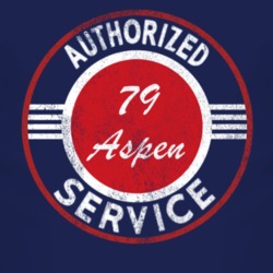 Authorized Service 1979 Dodge Aspen Distressed Look Dark T Shirt