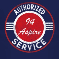 Authorized Service 1994 Aspire Distressed Look Dark T Shirt