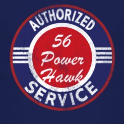 Authorized Service 1956 Studebaker Power Hawk Distressed Look Dark T S