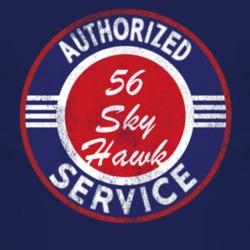 Authorized Service 1956 Studebaker Sky Hawk Distressed Look Dark T Shi