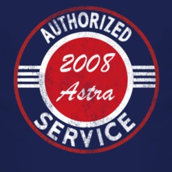 Authorized Service 2008 Chevy Astra Distressed Look Dark T Shirt