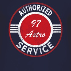 Authorized Service 1997 Chevy Astro Distressed Look Dark T Shirt