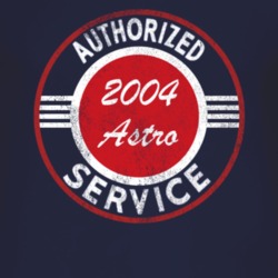 Authorized Service 2004 Chevy Astro Distressed Look Dark T Shirt