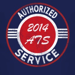 Authorized Service 2014 Cadillac ATS Distressed Look Dark T Shirt