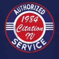 Authorized Service 1984 Chevy Citation IV Distressed Look Dark T Shirt