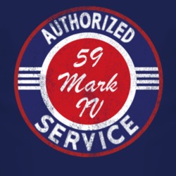 Authorized Service 1959 Lincoln Mark IV Distressed Look Dark T Shirt