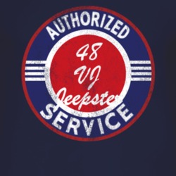 Authorized Service 1948 Willys VJ Jeepster Distressed Look Dark T Shir