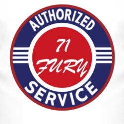 Authorized Service 1971 PLYMOUTH FURY T Shirt