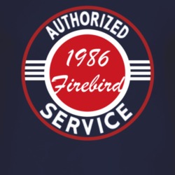 Authorized Service 1986 Pontiac Firebird Dark T Shirt