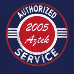 Authorized Service 2005 Pontiac Aztek Distressed Look Dark T Shirt