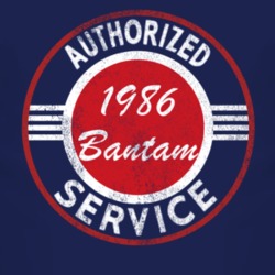 Authorized Service 1986 Bantam Distressed Look Dark T Shirt