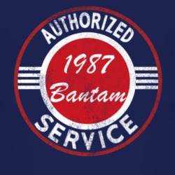 Authorized Service 1987 Bantam Distressed Look Dark T Shirt