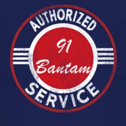 Authorized Service 1991 Bantam Distressed Look Dark T Shirt