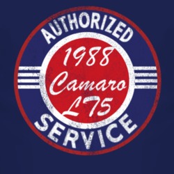 Authorized Service 1988 Chevy Camaro LT5 Distressed Look Dark T Shirt