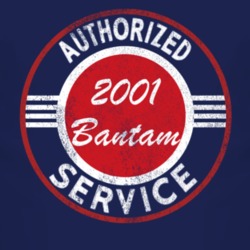Authorized Service 2001 Bantam Distressed Look Dark T Shirt
