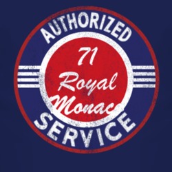 Authorized Service 1971 Dodge Royal Monaco Distressed Look Dark T Shir