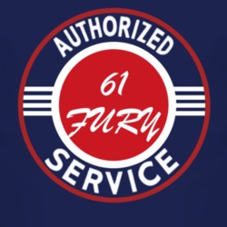 Authorized Service 1961 PLYMOUTH FURY Dark T Shirt