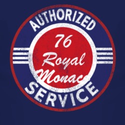 Authorized Service 1976 Dodge Royal Monaco Distressed Look Dark T Shir