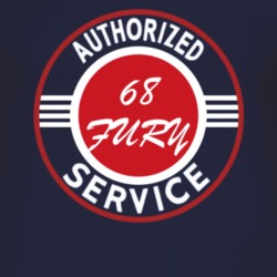 Authorized Service 1968 PLYMOUTH FURY Dark T Shirt