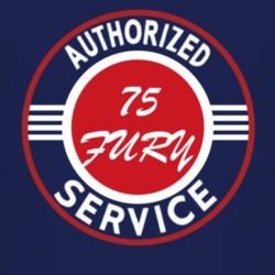 Authorized Service 1975 PLYMOUTH FURY Dark T Shirt
