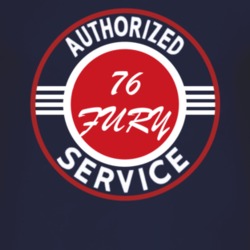 Authorized Service 1976 PLYMOUTH FURY Dark T Shirt