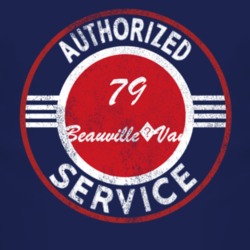 Authorized Service 1979 Chevy Beauville?Van Distressed Look Dark T Shi