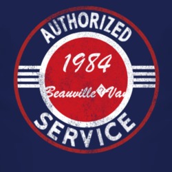 Authorized Service 1984 Chevy Beauville?Van Distressed Look Dark T Shi