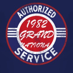 Authorized Service 1982 BUICK GRAND NATIONAL Distressed Look Dark T Sh