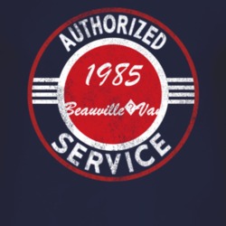 Authorized Service 1985 Chevy Beauville?Van Distressed Look Dark T Shi