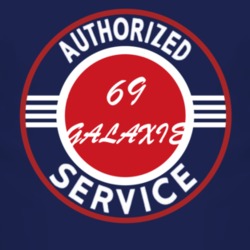 Authorized Service 1969  GALAXIE Dark T Shirt