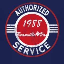 Authorized Service 1988 Chevy Beauville?Van Distressed Look Dark T Shi