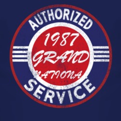 Authorized Service 1987 BUICK GRAND NATIONAL Distressed Look Dark T Sh