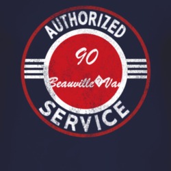 Authorized Service 1990 Chevy Beauville?Van Distressed Look Dark T Shi
