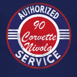 Authorized Service 1990 Chevy Corvette Nivola Distressed Look Dark T S