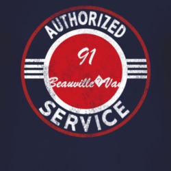 Authorized Service 1991 Chevy Beauville?Van Distressed Look Dark T Shi