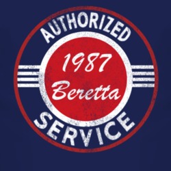 Authorized Service 1987 Chevy Beretta Distressed Look Dark T Shirt