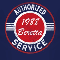 Authorized Service 1988 Chevy Beretta Distressed Look Dark T Shirt