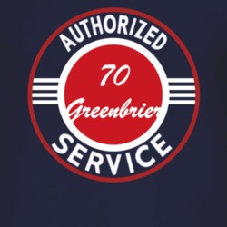 Authorized Service 1970 Chevy Greenbrier Dark T Shirt